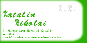 katalin nikolai business card